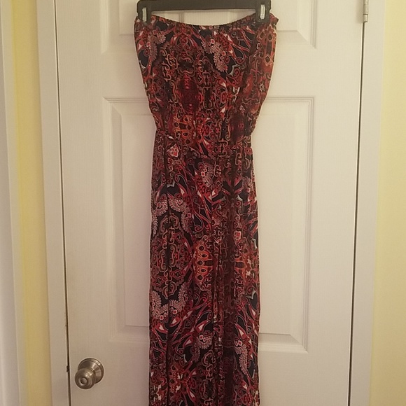 Long summer strapless dress - Picture 4 of 5